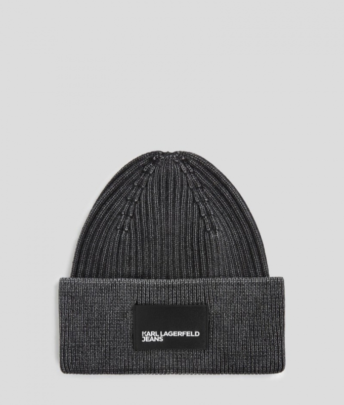 MEN'S ACID WASH BEANIE - Washed Black