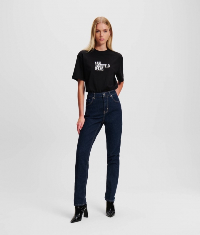 WOMEN'S KLJ HIGH-RISE TAPERED JEANS - RINSE BLUE