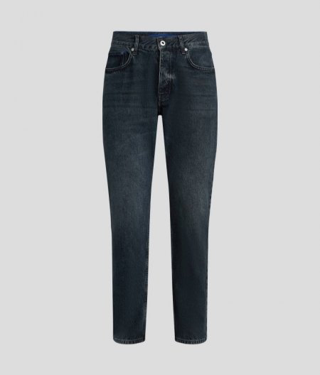 MEN'S TAPERED JEANS - Washed Blue Black