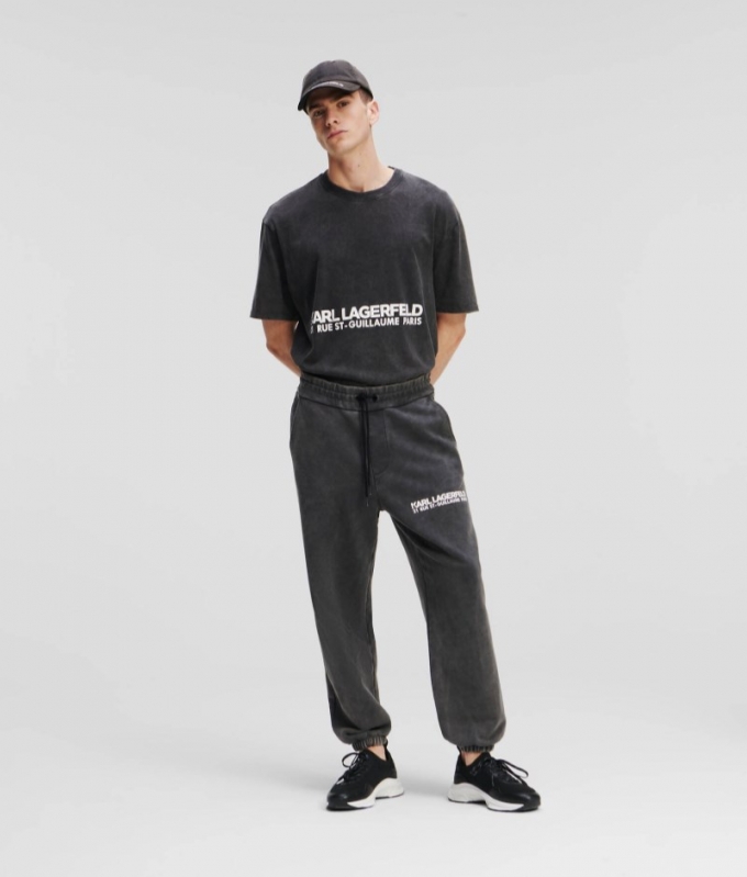 MEN'S RUE ST-GUILLAUME WASHED SWEATPANTS - Black Iris