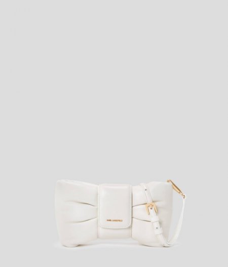 WOMEN'S KARL STUDIO SMALL BOW CROSSBODY - Off White