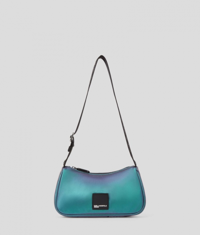 WOMEN'S KLJ UBRAN NYLON IRIDESCENT SHOULDER BAG - Iridiscent/Mermaid