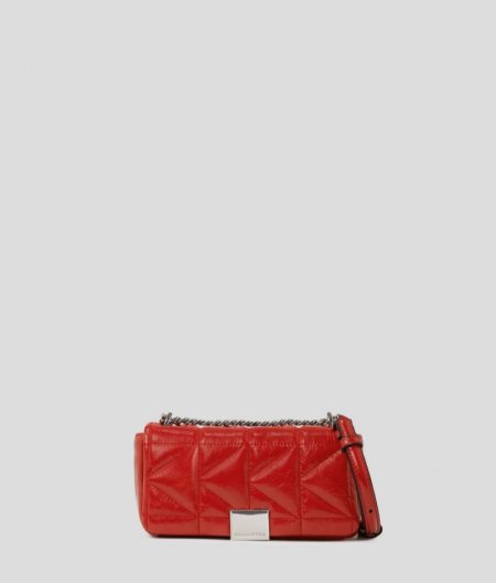 WOMEN'S K/KUILT SHINY SMALL CROSSBODY BAG - Klassic Red