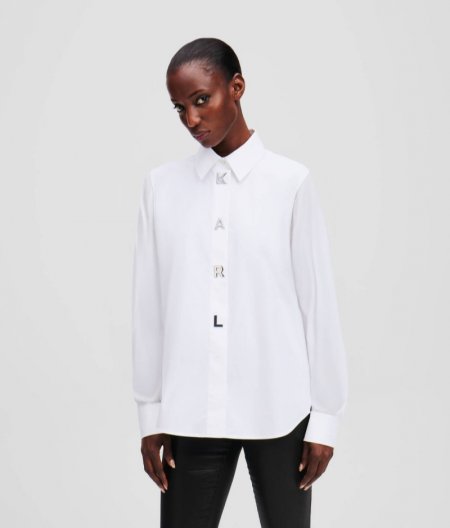 WOMEN'S KARL LETTERS SHIRT - White