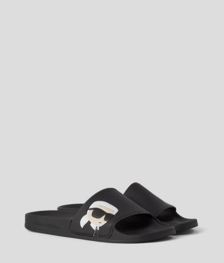 WOMEN'S KARL IKON NFT SLIDES - Black