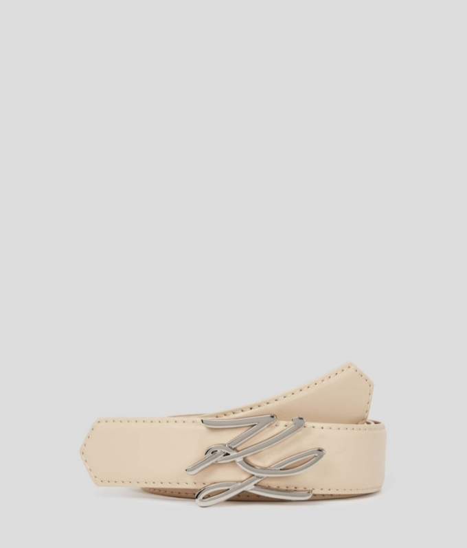 WOMEN'S K/AUTOGRAPH MEDIUM BELT - Trench Beige