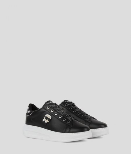 WOMEN'S IKON NFT KAPRI MIRROR STUDS SNEAKERS - Black/Silver