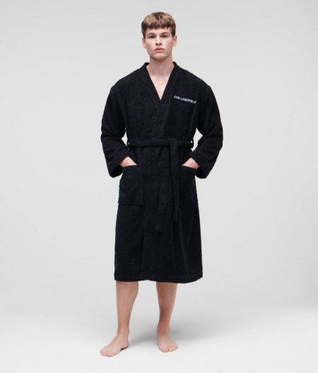 MEN'S KARL IKON BATHROBE - White