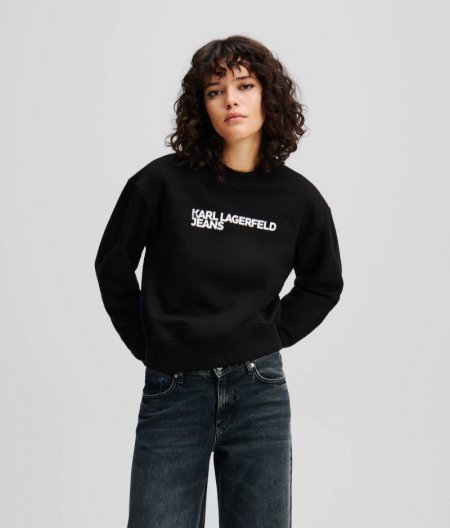 WOMEN'S KLJ LOGO SWEATSHIRT - BLACK