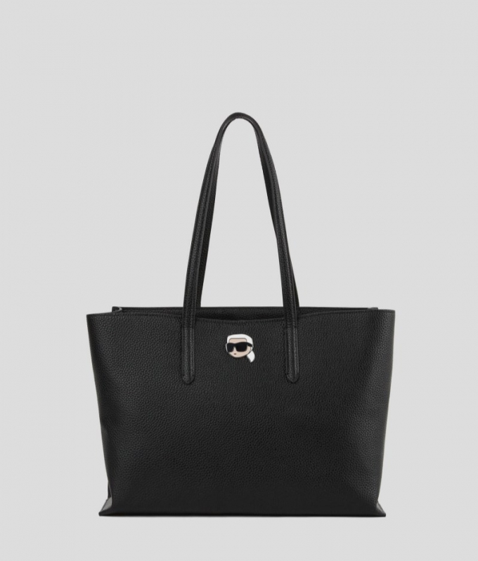 WOMEN'S IKON PEBBLE LARGE TOTE BAG - Black