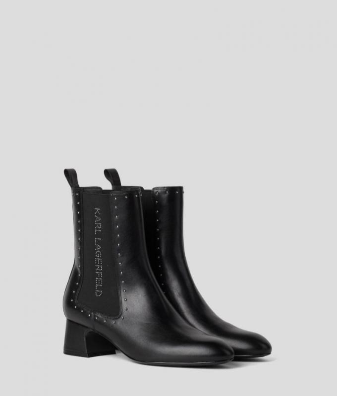 WOMEN'S BONNIE STUDDED CHELSEA BOOTS - Black