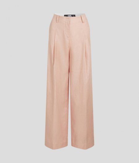 WOMEN'S HIGH-RISE WIDE-LEG PANTS - Rose Smoke