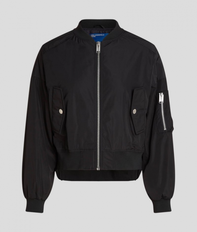 WOMEN'S KLJ BOMBER JACKET - BLACK