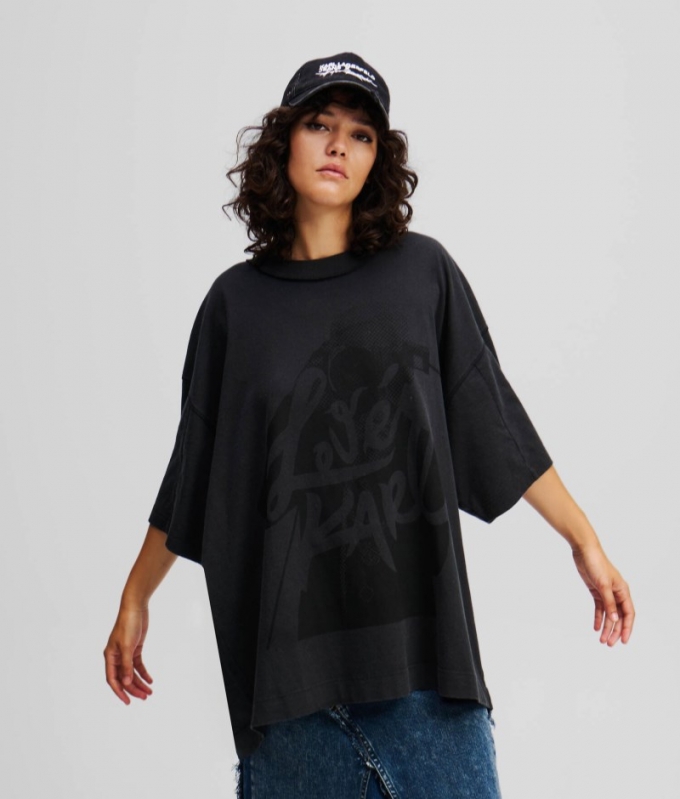 WOMEN'S KLJ X ATELIER RESERVÉ T-SHIRT - Washed Black