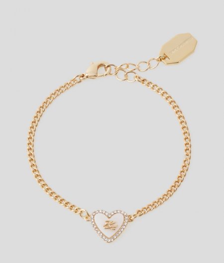 WOMEN'S K/AUTOGRAPH HEART BRACELET - Gold