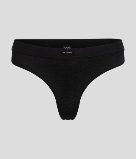 WOMEN'S ESSENTIAL LOGO THONG - Black