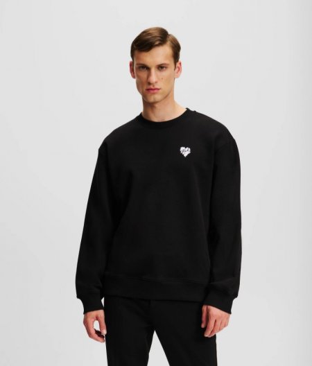 MEN'S K/HEART SWEATSHIRT - Black