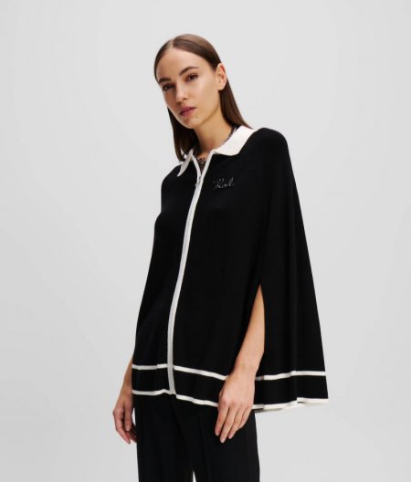 WOMEN'S KARL ESSENTIAL CAPE - Black