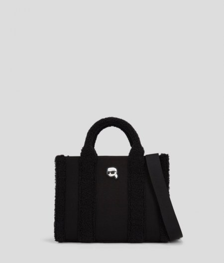 WOMEN'S IKON KARL SHEARLING SHOPPER - Black