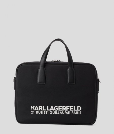 MEN'S RUE ST-GUILLAUME NYLON BRIEFCASE - Black