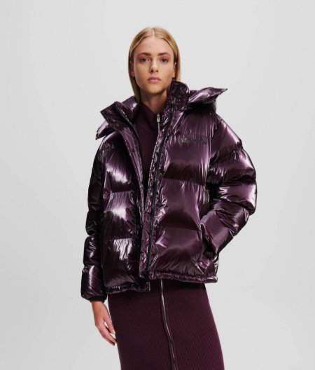 WOMEN'S KLJ PEARLIZED PUFFER JACKET - BLACK