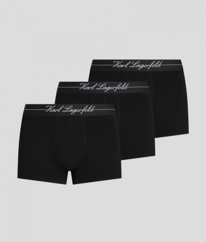 MEN'S HOTEL KARL TRUNKS – 3-PACK - Black