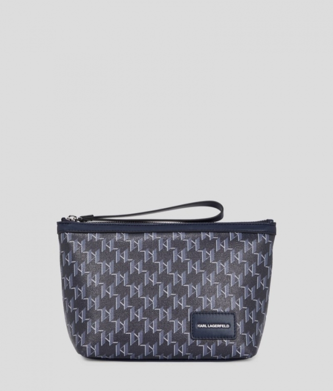 WOMEN'S K/VOYAGE COSMETIC POUCH - Navy Blue Monogram