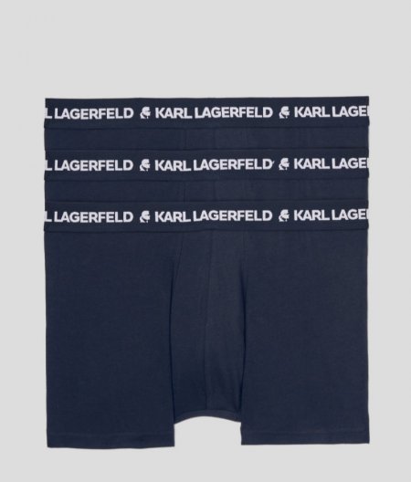 MEN'S KARL LOGO MONOCHROME TRUNKS - 3 PACK - White