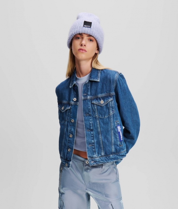 WOMEN'S KLJ REGULAR-FIT DENIM JACKET - WASHED MID BLUE