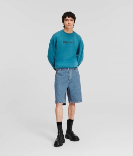 MEN'S KLJ RELAXED UTILITY SHORTS - Washed Stone Blue