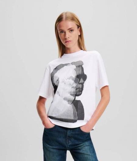 WOMEN'S KLJ KARL PRINT T-SHIRT - BLACK