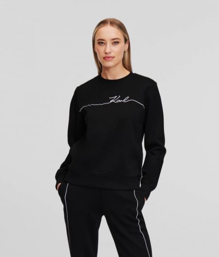 WOMEN'S KARL SIGNATURE SWEATSHIRT - Black