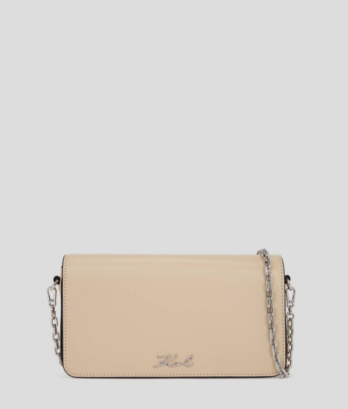 WOMEN'S K/SIGNATURE POUCH - Trench Beige