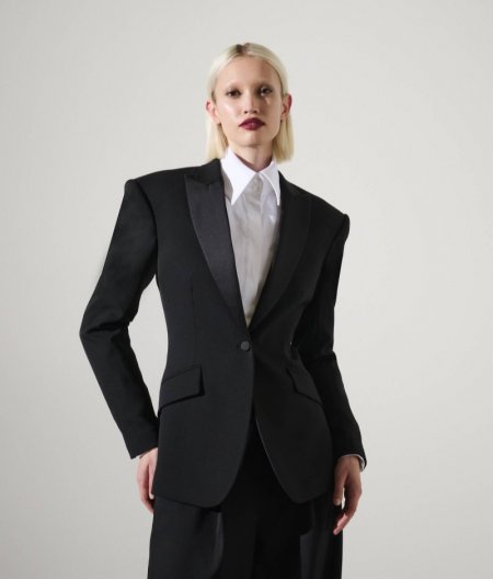 WOMEN'S KARL STUDIO TAILORED BLAZER - Black