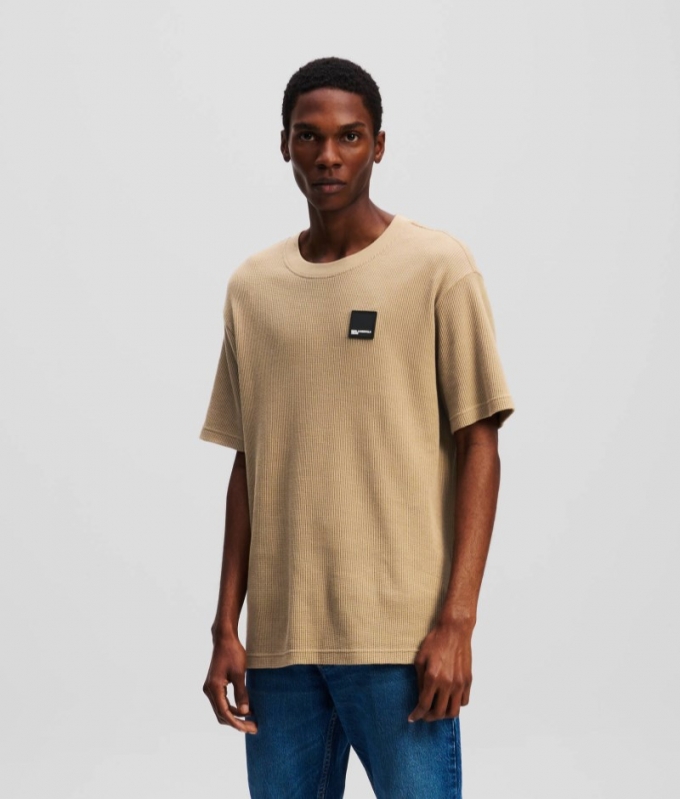 MEN'S WAFFLE T-SHIRT - Desert Taupe