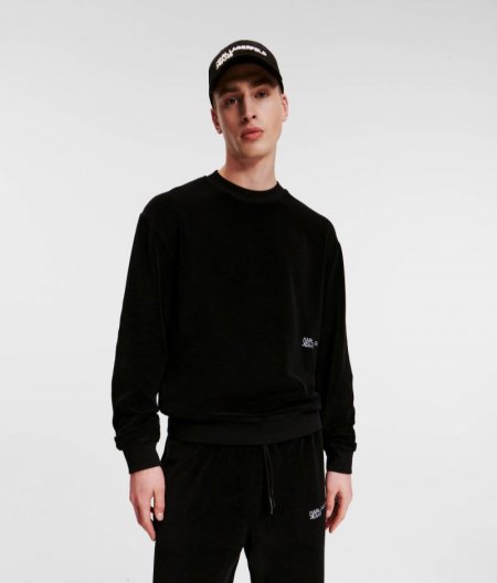 MEN'S KLJ TOWELING SWEATSHIRT - BLACK