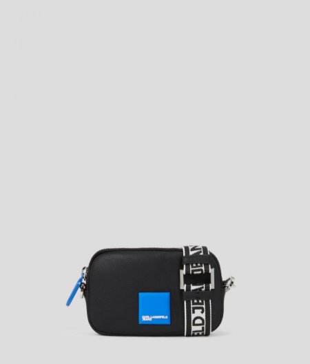 WOMEN'S KLJ BOX LOGO MINI CROSSBODY BAG - BLACK