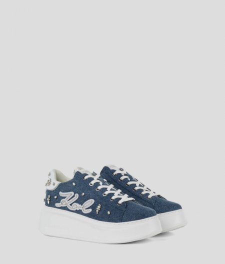 WOMEN'S ANAKAPRI FLORASTONE PATCH SNEAKERS - DENIM BLUE