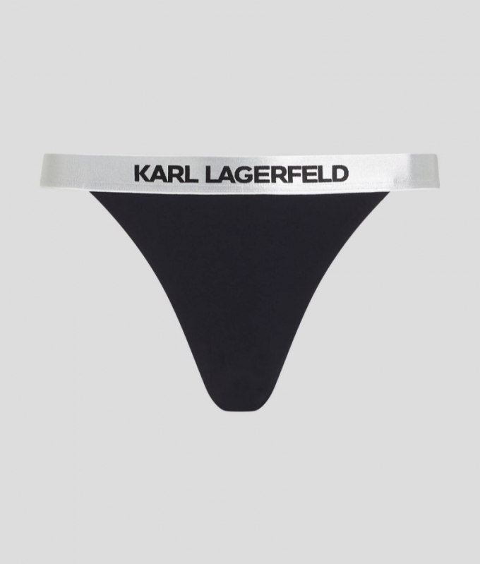 WOMEN'S KARL LOGO BIKINI BOTTOMS - Dazzling Blue