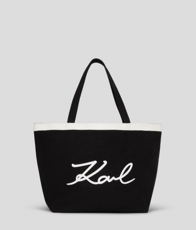 WOMEN'S K/SIGNATURE SHOPPER - Black/White