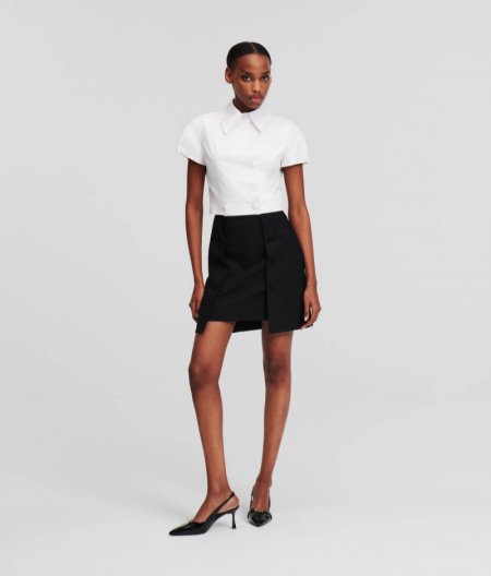 WOMEN'S KARL ESSENTIALS TAILORED MINI SKIRT - Black