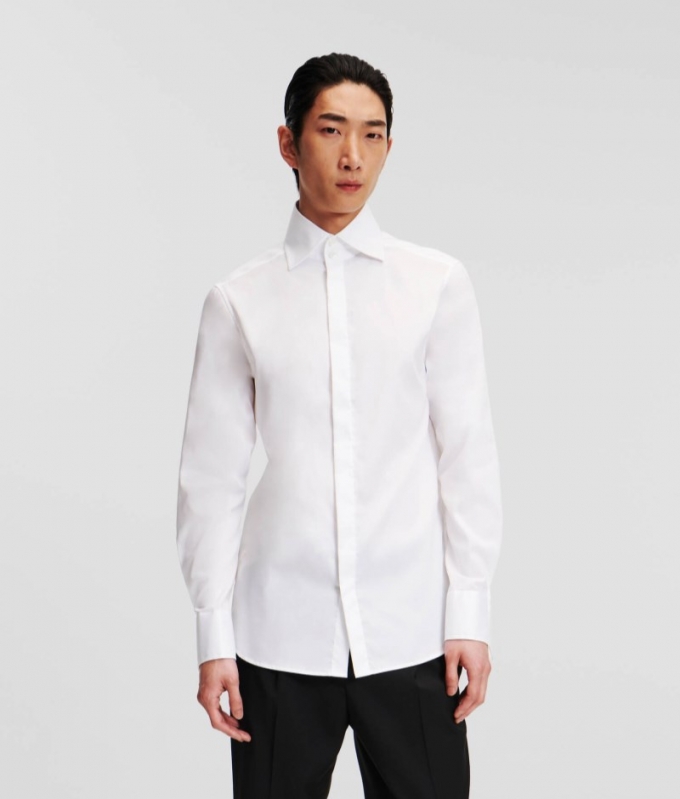 MEN'S KARL ESSENTIAL SHIRT - White