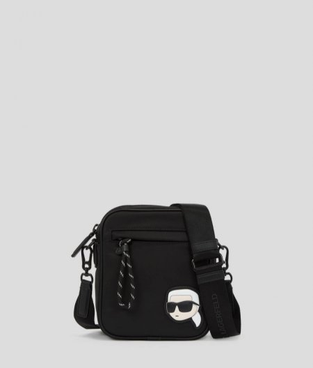 MEN'S IKON NYLON CROSSBODY BAG - Black