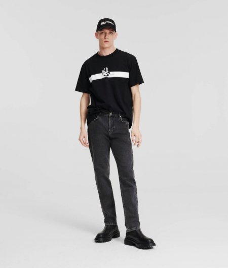 MEN'S KLJ BANDANA POCKET SLIM JEANS - STONE BLACK