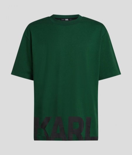 MEN'S KARL LOGO HEM T-SHIRT - Rainforest Green