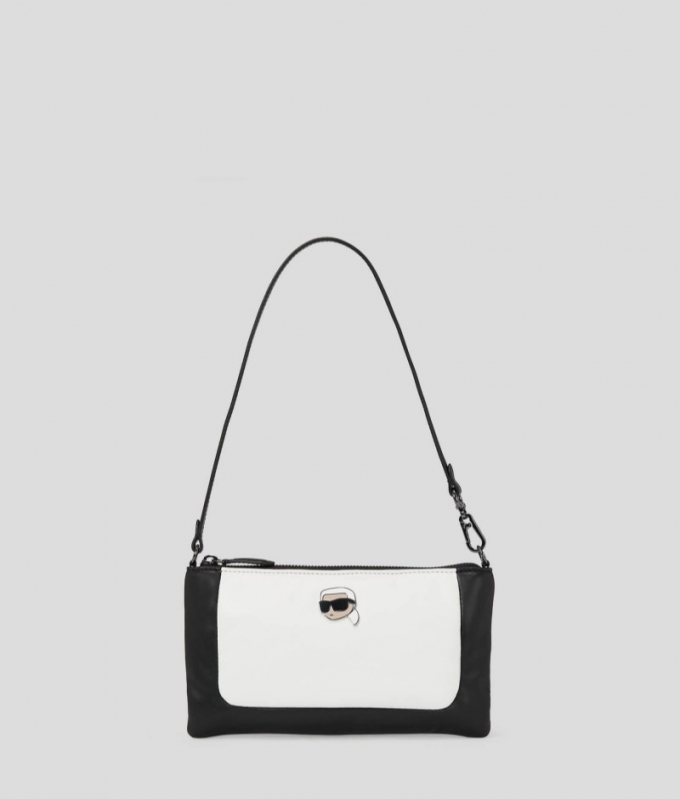 WOMEN'S IKON PUFFY SMALL POUCH - White/Black