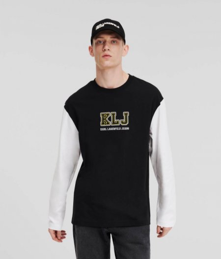 MEN'S KLJ LONG-SLEEVED T-SHIRT - BLACK/WHITE