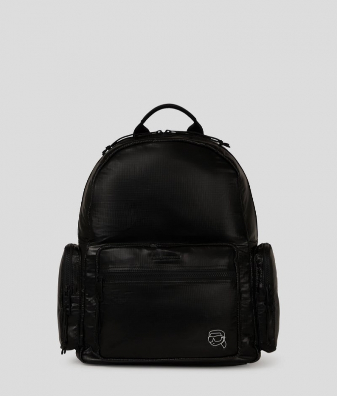 MEN'S IKON PUFFY NYLON BACKPACK - Black