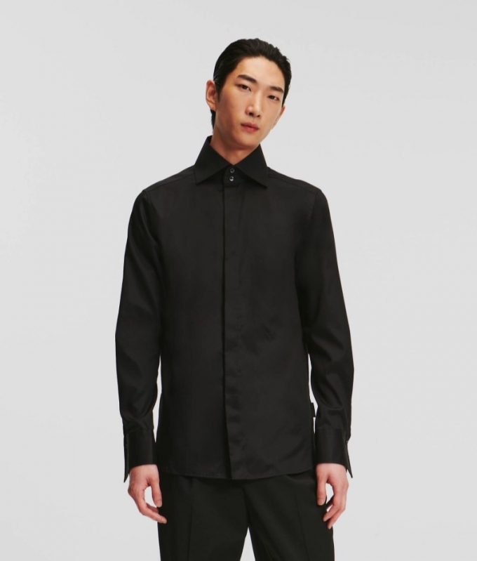 MEN'S KARL ESSENTIAL SHIRT - Black