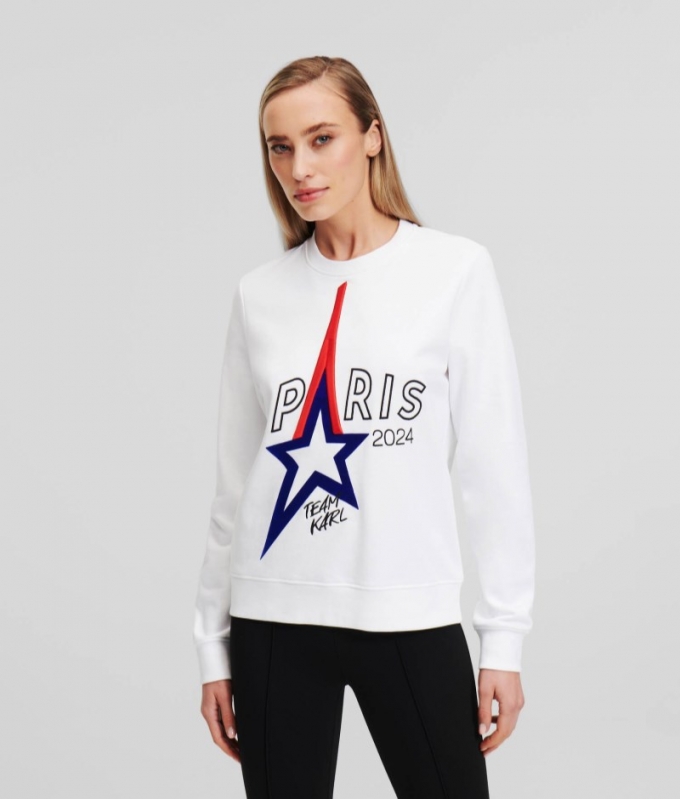 WOMEN'S PARIS SWEATSHIRT - White